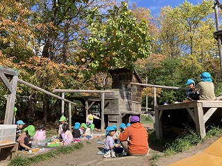 みどり組秋の1泊キャンプ　昼食　