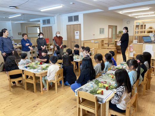 3月12日（木）みどりぐみ　フラワーアレンジメント